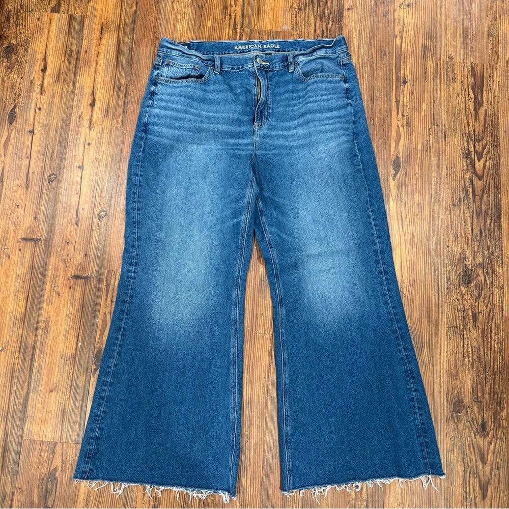 American Eagle Low-Rise Baggy Flare Jeans